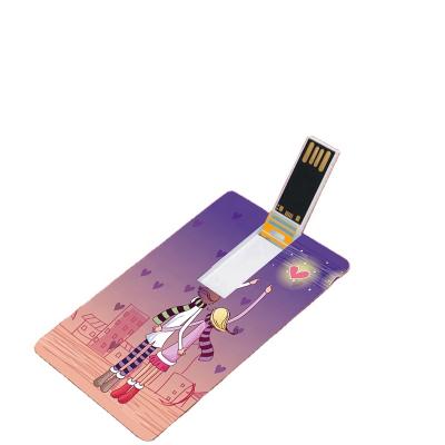 China Waferproof Plastic Custom Slim Card USB Flash Drives 64gb 128gb 256gb 2.0 3.0 USB Credit Card Custom Logo for sale