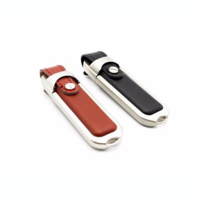 China Hot Selling Leather Flash Drive 128GB 32GB High Tech USB Flash Drive Hard Disk Drive for sale