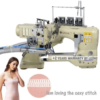 China Hotels feeling interlock flatseamer sewing machine to make pure color plain dyed T-shirts jersey foam crepe fabric for sale