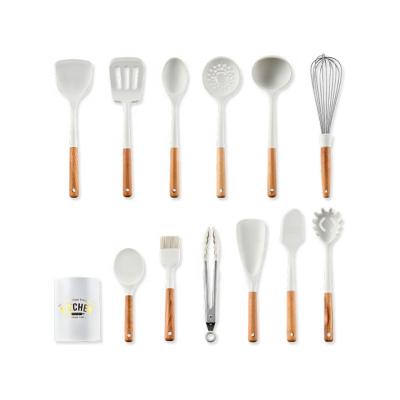 China Sustainable Cross Border Silicone Spatula  Soup Spoon 12 Piece Set  Non Stick Pan  Silicone Spatula  Food Grade Silicone Kitchenware Set for sale