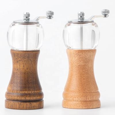 China Sustainable New Arrivals Kitchen Tools Large Capacity Portable Manual Plastic Salt And Pepper Grinder Set for sale