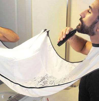 China Household Use Fashion Man Bathroom Polyester Beard Care Trimmer Clean Waterproof Hair Shaving Apron for sale