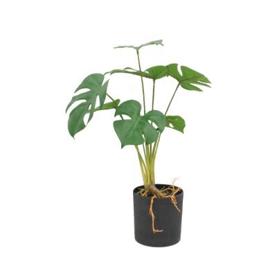 China Indoor ornamental decoration decoration trees leaves artificial plants monstera plant for sale