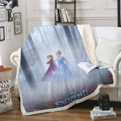 China Soft Anti-pull Baby Blanket 3D Digital Printing Crystal Cashmere Blanket Baby Custom Thick Lambskin Cashmere Blanket for sale