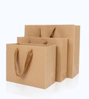 China Recyclable Brown Kraft Strong Shipping Paper Bags With Handle Supplier Recycled China Custom Offset Printing Drawstring Recyclable for sale