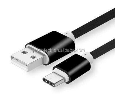 China 2018 usb 3.1 type mobile phone factory supply current soft nylon braided type-c usb cable 2A c cable for sale