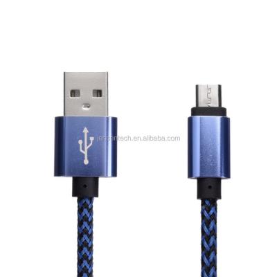 China Mobile phone factory supply nylon braided micro usb cable, high quality micro usb cable nylon braided cable for sale