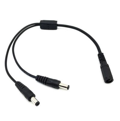 China 2.1mm x 5.5mm CCTV Camera 1 Female COMPUTER to Male Power Plug 2 Y 1 Splitter Cable to DC 2 Cable Power Cable for sale