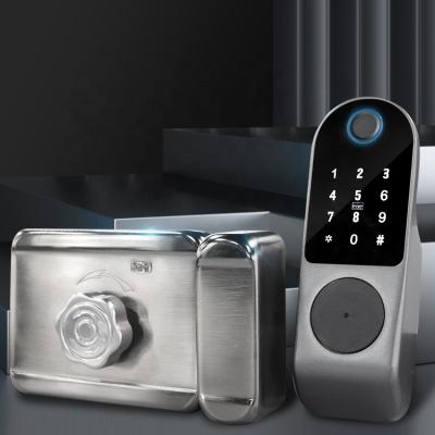 China Quick Top Smart Card APP Fingerprint Password Lock Security Fingerprint Opening Mechanical Key Locks Door Lock Home Office Auto Smart Door for sale