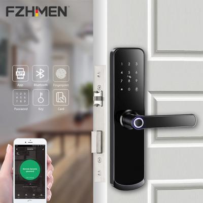 China Aluminum Alloy With Key And Door Bell Fingerprint Smart Electric Lock Smart Door Lock For Apartment Home Main Door for sale