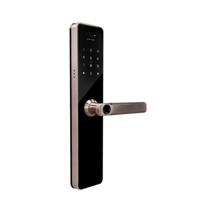 China Tuya App High Security Apartment Hotel Smart Locks (Optional-Extra Charge) Basic Track Digital Fingerprint Smart Handle Door for sale