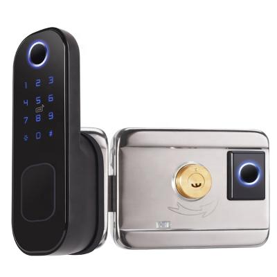 China Tuya (Default) App Wifi Digital Smart Fingerprint Keypad Electronic Home Tuya Deadbolt TT Locks Waterproof Door Lock for sale