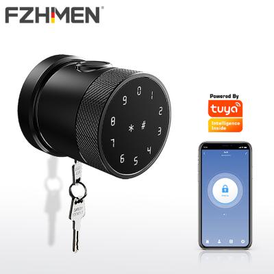 China Smart Keyless Round App Door Ball Keypad Digital Tuya App Fingerprint Fingerprint Button Lock (Optional) Locks TT for sale