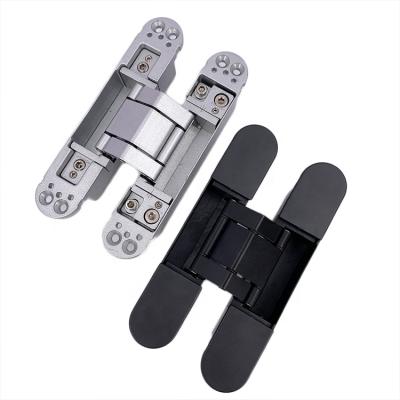 China Hinge 100 Kg Heavy Duty Modern Zinc Alloy 3D Adjustable Hidden Door Hinge 180 Degree Opening Hidden Door Hinge for sale