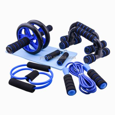 China 7 Piece Suit Indoor Sports Gym Antiskid Equipment Muscle Bodybuilding Abdominal Wheel Lift Up Rack for sale