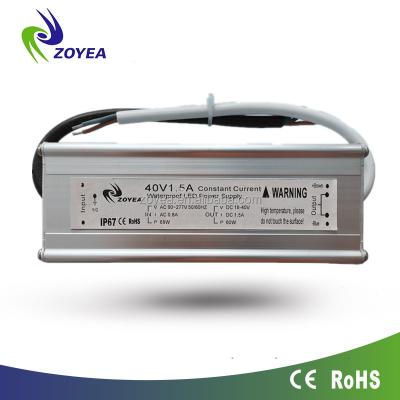 China Drive Accept IP67 Waterproof Constant Current Led Driver 60w 600ma 100vdc Power Supply For Led Street Light for sale