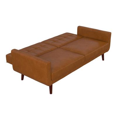 China JINGLONG Manufacturer Customized Retro Style Mid Century Adjustable Synthetic Leather Sofa Bed Modern Sofa (Other) Come Bed With Upholstered Futon for sale