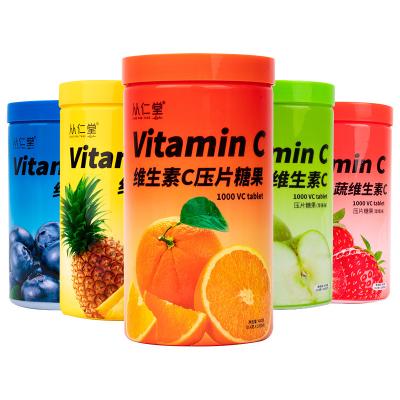 China Multi Flavor 1000 Flavor Vitamin C Tablets VC Chewable Fruit Slices Natural Customized Orange Candy for sale