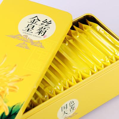 China Customized Gold Chrysanthemum Slimming Gift Box 1 Chinese Box Iron Tea Flower Flower Blooming Flowers for sale