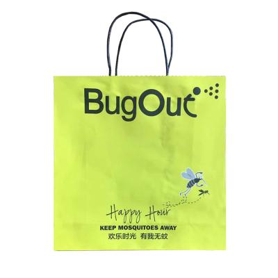 China Factory Recyclable Logo Supplier Recyclable Paper Shopping Custom Paper Bag With Handles for sale