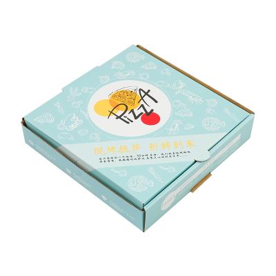 China Biodegradable custom logo printing design pizza packing box cardboard eco-friendly pizza box 12 inch pizza box for sale