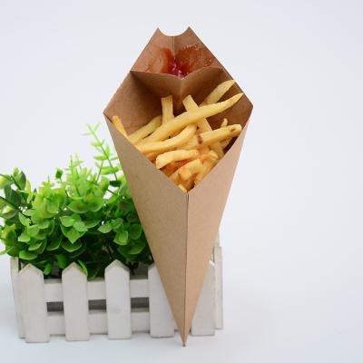 China Disposable Paper Food Wrapper For French Fries Packaging Portable With Flute Disposable Food Packets Custom for sale