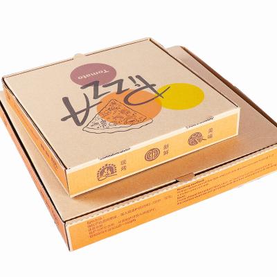 China Custom Colorful Degradable Factory Printing Logo High Quality Pizza Paper Food Packing Box Corrugated Paper Cardboard Pie Boxes for sale