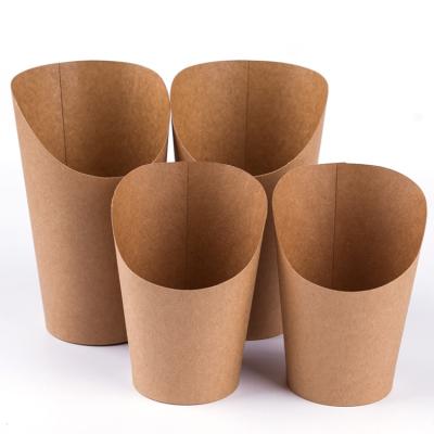 China Disposable French Fries Fried Chicken Grease Proof Fries Snacks Paper Cup Bread Wrapping Paper Food Packaging Containers for sale