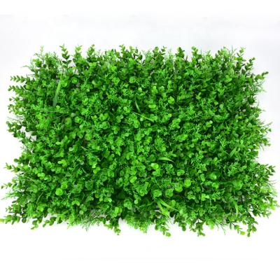 China Artificial Boxwood Panel Hedge Wholesale Realistic Fake Wall Artificial Green Plastic Plant for sale