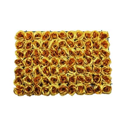 China Wedding Cheap Pink Flower Wall Backdrop Flower Arrangements FC1010 Fake Gold Wedding Colorful Flower for sale