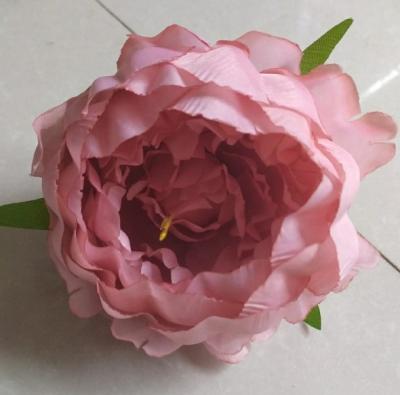 China FC1506 Top Selling Dusky Pink Artificial Flower Peony Silk Head For Sale for sale