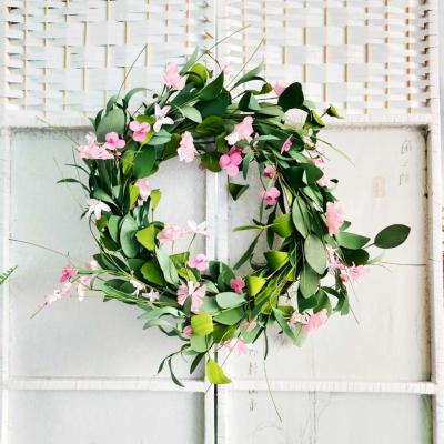 China Beautiful Colorful High Quality Artificial Door Wreath For Decorative Home Wedding Decorative Hotel for sale