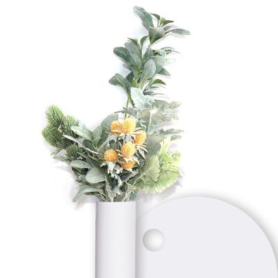 China FC7405 Plastic Artificial Leaf Dusty Miller Stems Artificial Greenery Plants For Home Decor for sale