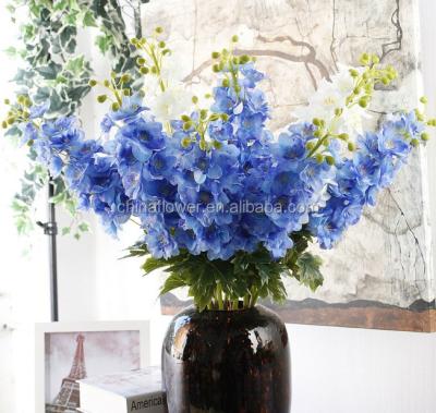 China FCR2002 Artificial Silk Flower Silk Delphinium Flower For Wedding Decoration for sale