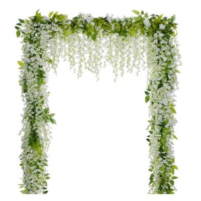 China Wedding Decoration FC5301 Amazone Artificial Wisteria Vine Silk Hanging Flower For Garden Wedding Arch Floral Decor for sale