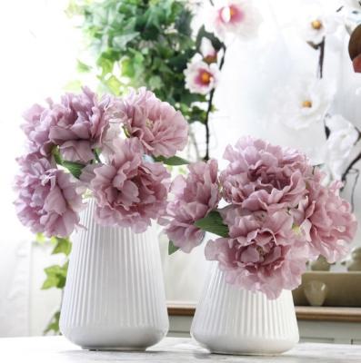 China FCR1015 High Quality Lifelike Artificial Peony Flower Bundles Bouquets For Wedding for sale