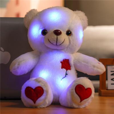 China Lovely 30cm Doll Teddy Bear Plush Toy Light Soft Night Glow Companion Gifts Led Teddy Bear for sale