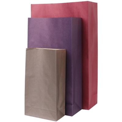 China Factory Custom Low Price Recyclable Colored Kraft Paper Bag With No Handle for sale