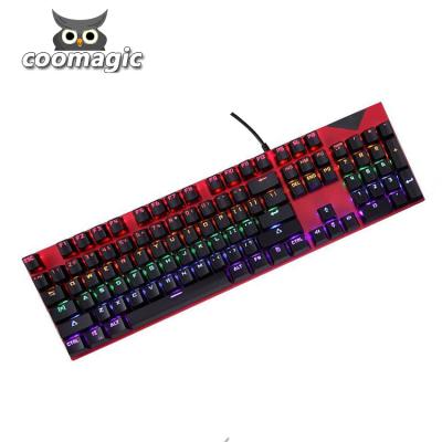 China High Quality Translucent Palm Rest Character PC Keyboard New Wired Mechanical Gaming Keyboard for sale