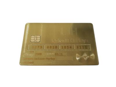 China Luxury 24K Gold Metal Membership Card Magnetic Stripe Bank Card for sale