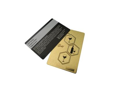 China Metal Black Gold Frosted Vip Member Gift Card Signature Customise for sale