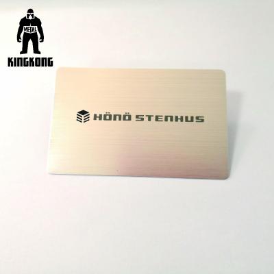 China Makeup Artist Laser Cut Custom Metal Membership Cards   Printable Silver Color for sale