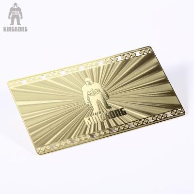 China Innovative Brass Personal Metallic Gold Business Cards Different Pattern Option for sale