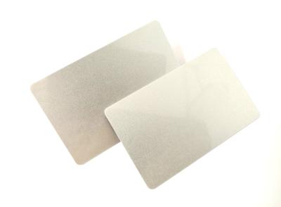 China Luxury Silver Glossy Blank PVC Cards With Black Hico Loco Magnetic Stripe for sale