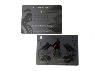 Chine Cartes de jeu imperméables en métal d'OEM solides solubles 88x60x0.5mm à vendre