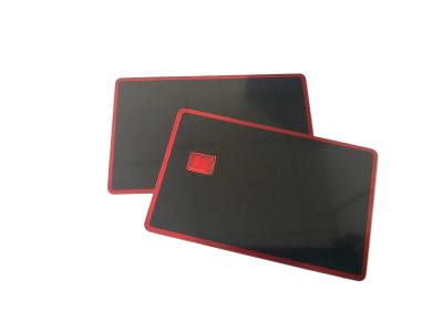 China Mirror Gold Sliver Red Black Blank Metal Credit Card With Chip Slot for sale