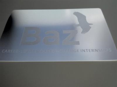 China 0.3mm Metal Membership Card 304 Steel Laser Engrave Bespoke Logo for sale