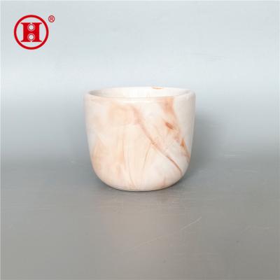 China [ZIBO HAODE CERAMIC] Sustainable Special Shape Glazed Tea Marble Cup for sale