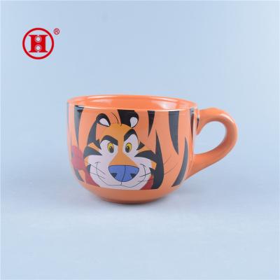 China Ceramic Soup Mugs [ZIBO HAODE CERAMIC] Sustainable Design High Quality Decal for sale