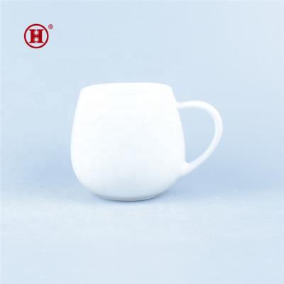 China [ZIBO HAODE CERAMIC] Viable White Porcelain Stoneware Ceramic Coffee Mugs Tea Cups for sale